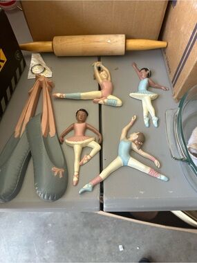 Homco Pastel Ballerina Wall Plaques - Pink, Blue, Cream, Gray